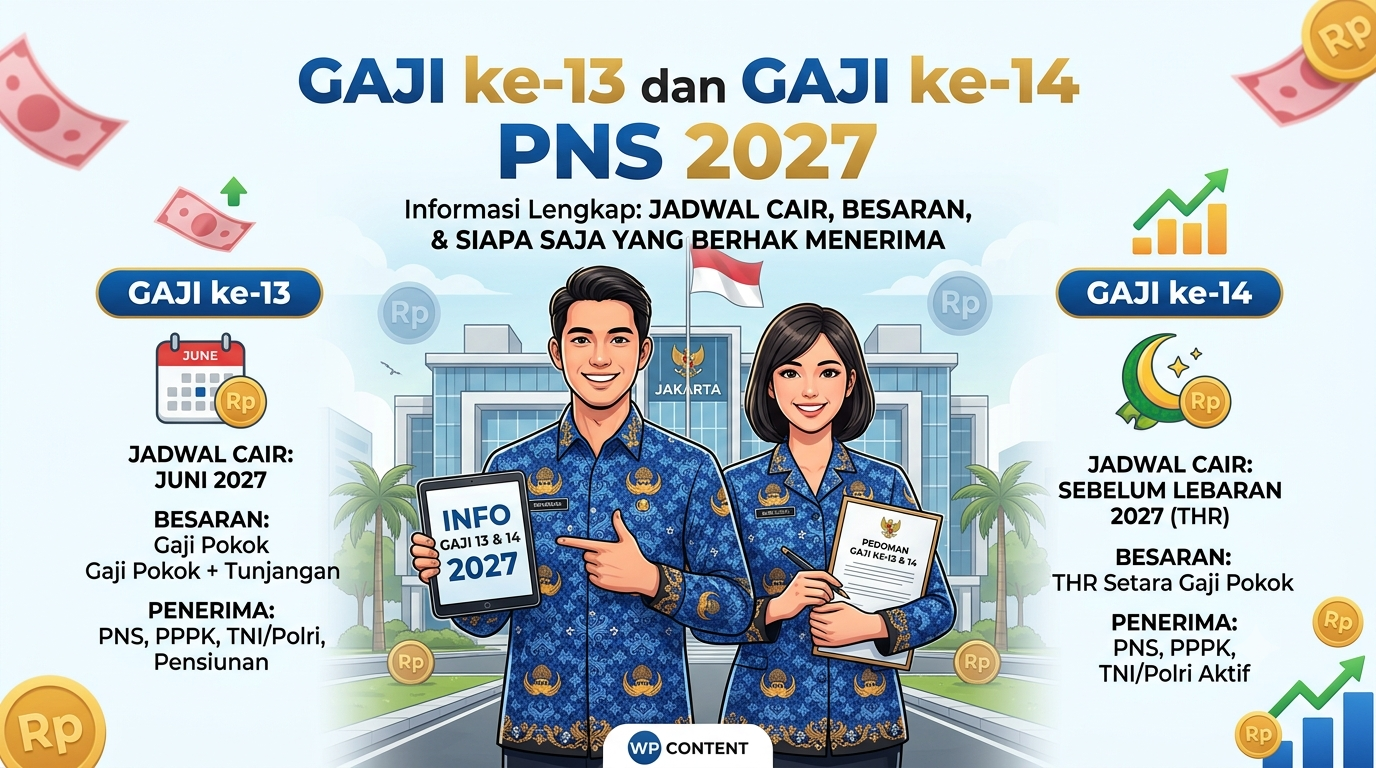 Gaji ke-13 dan Gaji ke-14 PNS 2027: Jadwal Cair, Besaran, dan Siapa Saja yang Berhak Menerima